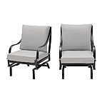 2-Pack Hampton Bay Highland Point Outdoor Rocking Lounge Chair (Black/Gray) $249 + Free Shipping
