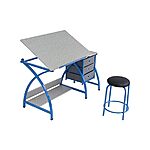 2-Piece SD Studio Designs Comet Craft Table w/ Stool and Angle Adjustable Top (Blue/Spatter Gray) $70 + Free Shipping w/ Prime