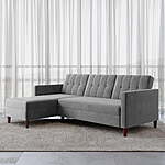 DHP Hartford Reversible Storage Sectional Futon w/ Chaise (Various Colors) $268 + Free Shipping