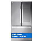 26.5-cu ft LG Counter-Depth InstaView Smart French Door Refrigerator w/ Interior Ice Maker and Water Dispenser $1399 + Free Store Pickup at Lowe's or $29 Delivery