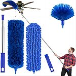 15"-100" Telescoping Ceiling Fan/ Cobweb Duster w/ 3 Washable Duster Heads (Blue) $9