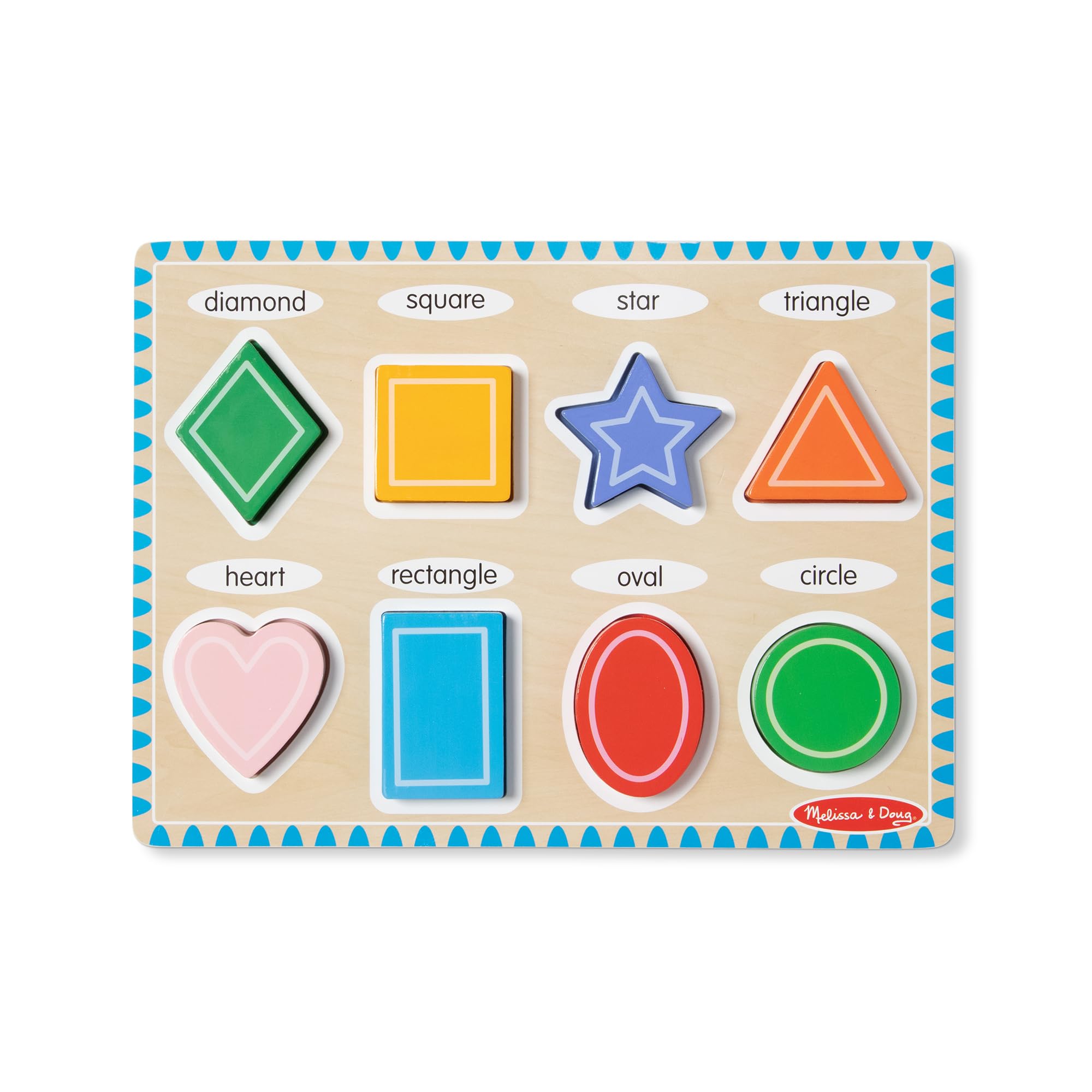 8-Piece Melissa & Doug Shapes Toddler Wooden Chunky Puzzle $5 + Free Shipping w/ Prime or on $35+