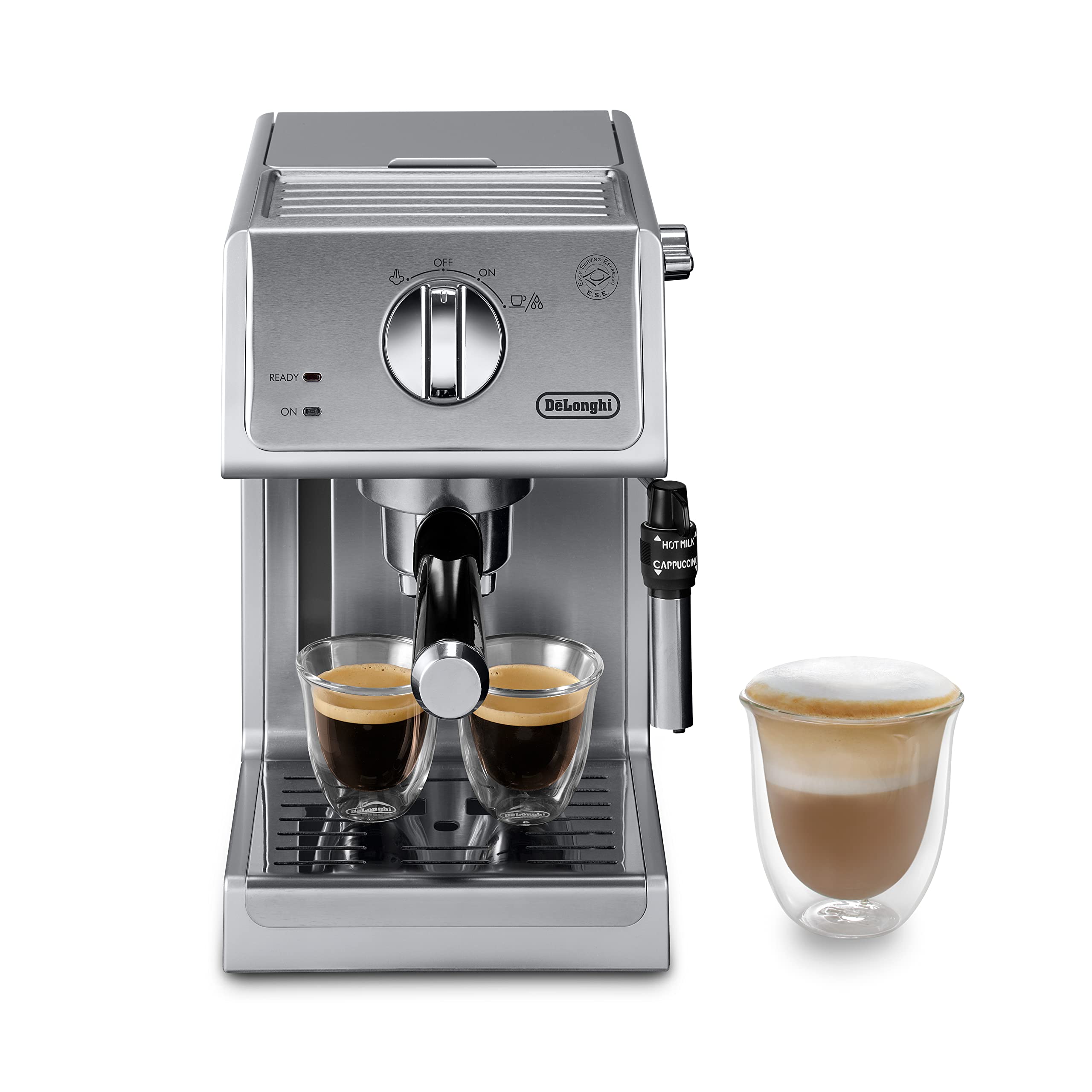De'Longhi 15 Bar Pump Espresso and Cappuccino Machine w/ Milk Frother (Stainless Steel) $124 + Free Shipping