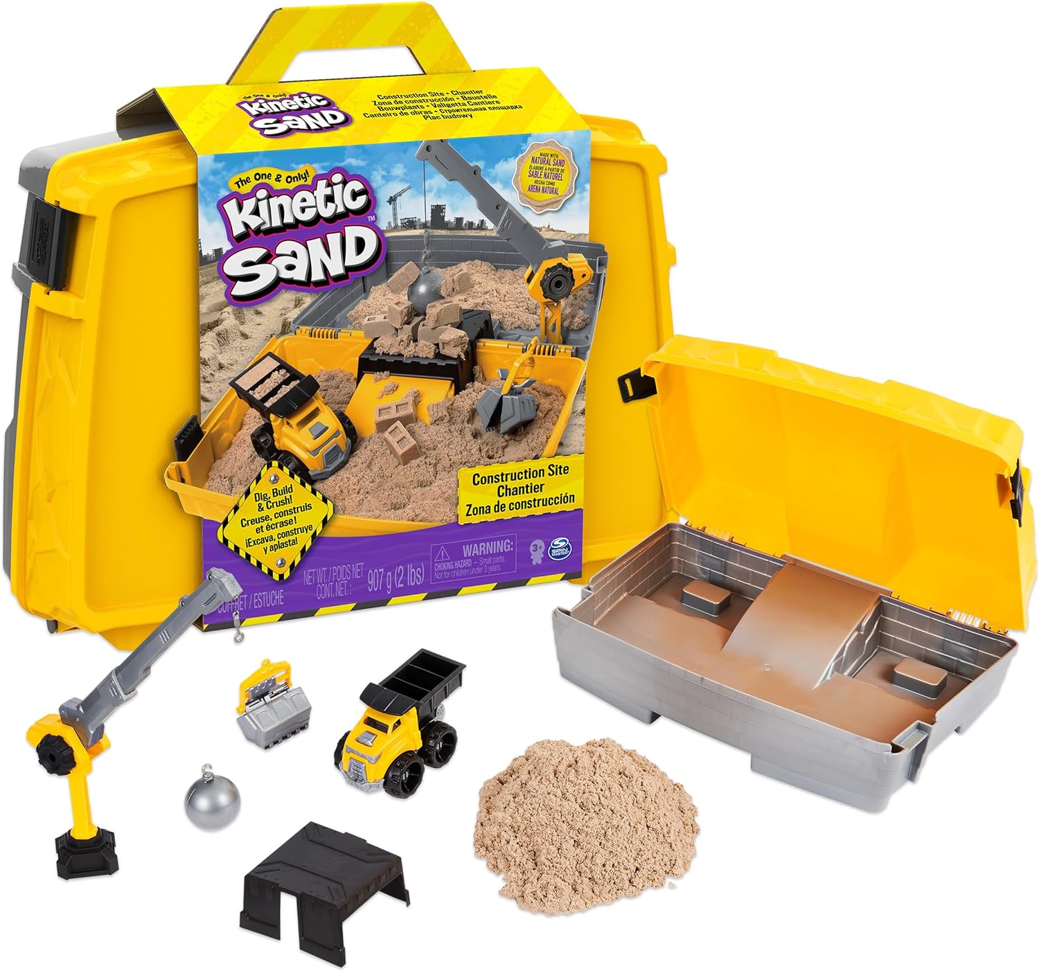 2-Lbs Kinetic Sand Construction Site Folding Sandbox w/ Toy Truck $13.71 + Free Shipping w/ Prime or $35+