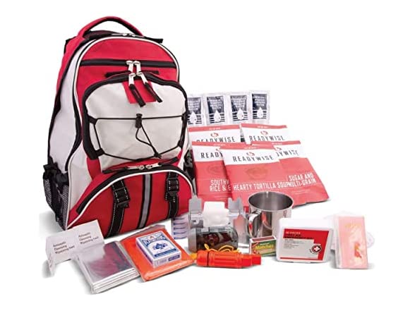 63-Piece ReadyWise Emergency Survival Backpack (Red) $52 + Free Shipping w/ Prime