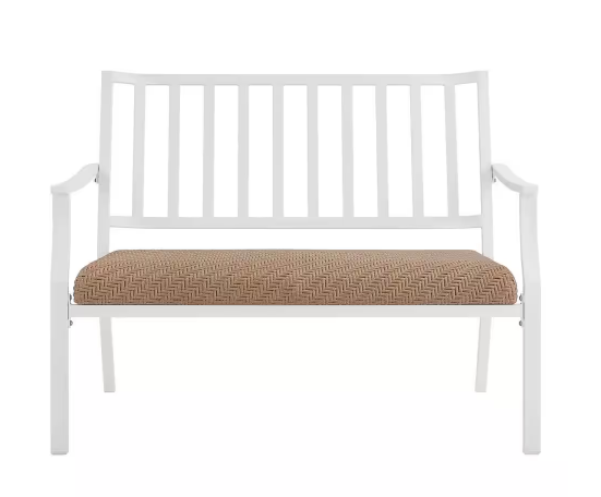 45.1" 2-Person Hampton Bay Harbor Point Outdoor Bench (White Steel) $99 + Free Shipping