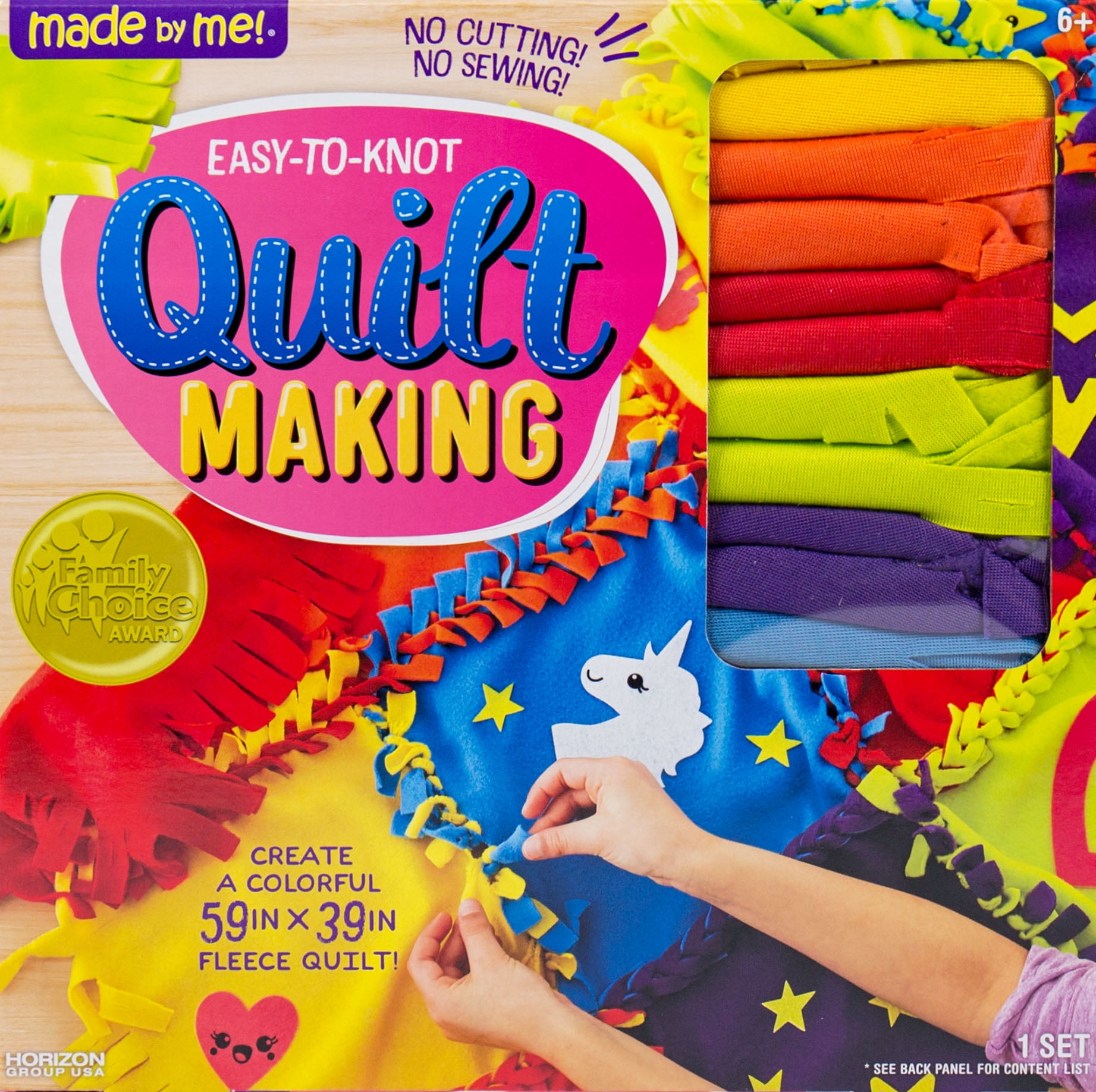59" x 39" Made By Me Easy-to-Knot Kids' Fleece Quilt Making Kit $9.97  + Free S&H w/ Walmart+ or $35+ or Free Store Pickup at Walmart