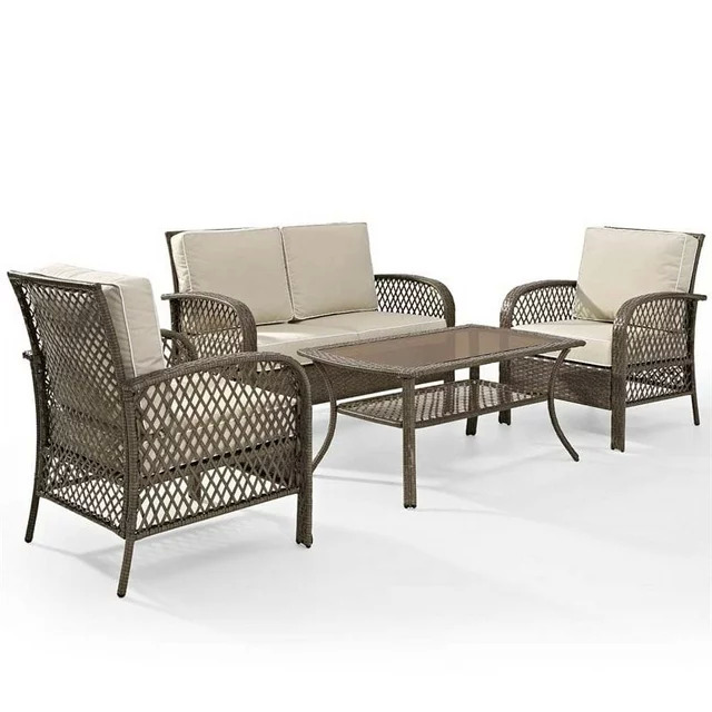 4-Piece Crosley Furniture Tribeca Outdoor Wicker Seating Set (Sand Cushions) $399.04 + Free Shipping
