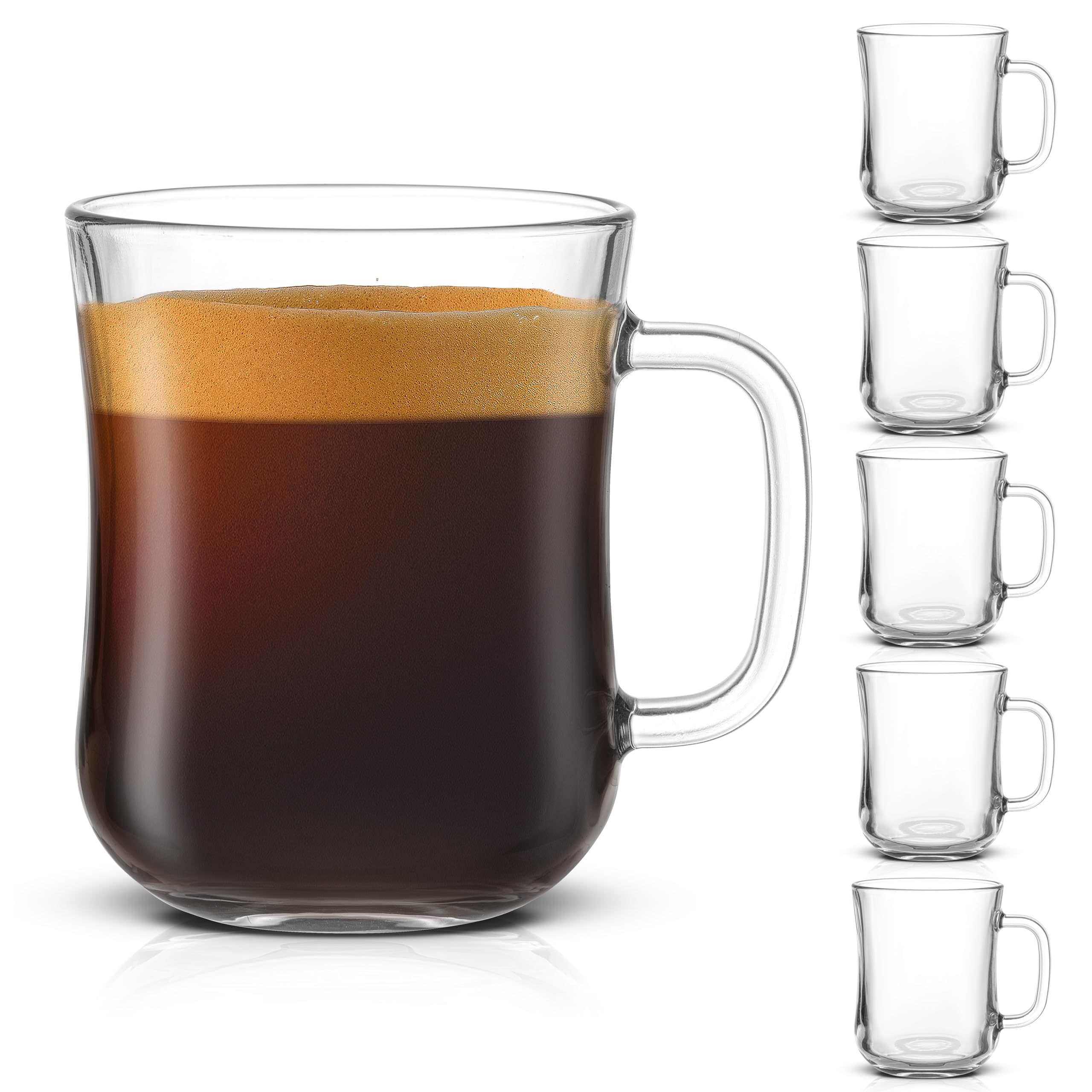 15.5-Oz JoyJolt Heavy Clear Glass Diner Coffee Mugs: Set of 6 $19.95, Set of 4 $15.95 + Free Shipping w/ Prime or on $35+