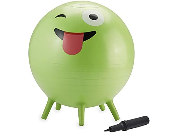 Gaiam Kids' Stay-n-Play Balance Ball $13 (Green Crazy Silly, Lime) + Free Shipping w/ Prime