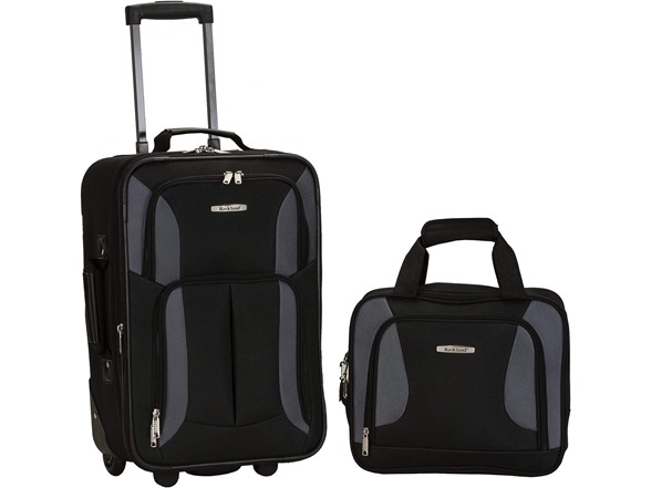 Rockland Luggage: 2-Piece Fashion Softside Upright Sets $26, 17" Double Handle Rolling Backpack $13 & More + Free Shipping w/ Prime