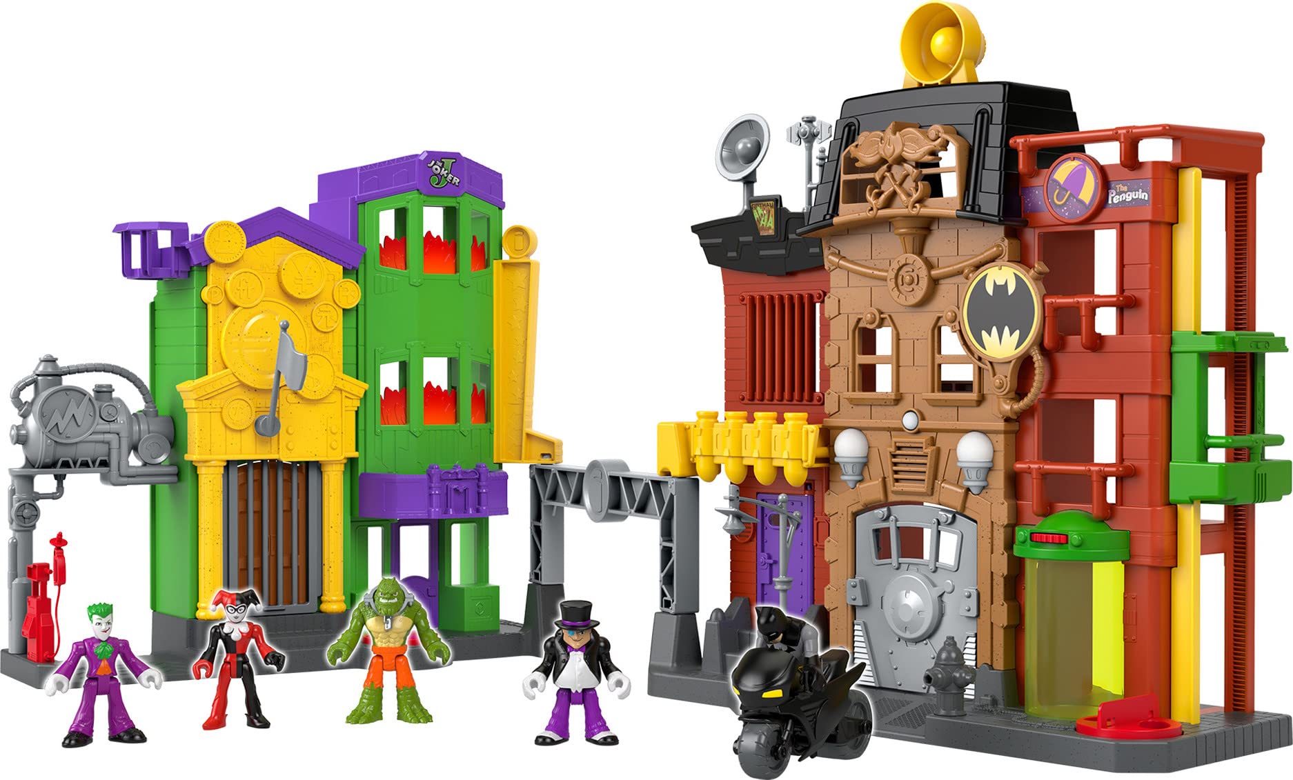 Fisher-Price Imaginext DC Super Friends Crime Alley Batman Playset w/ 5 Figures & Batcycle $30.49 + Free Shipping w/ Prime or on $35+