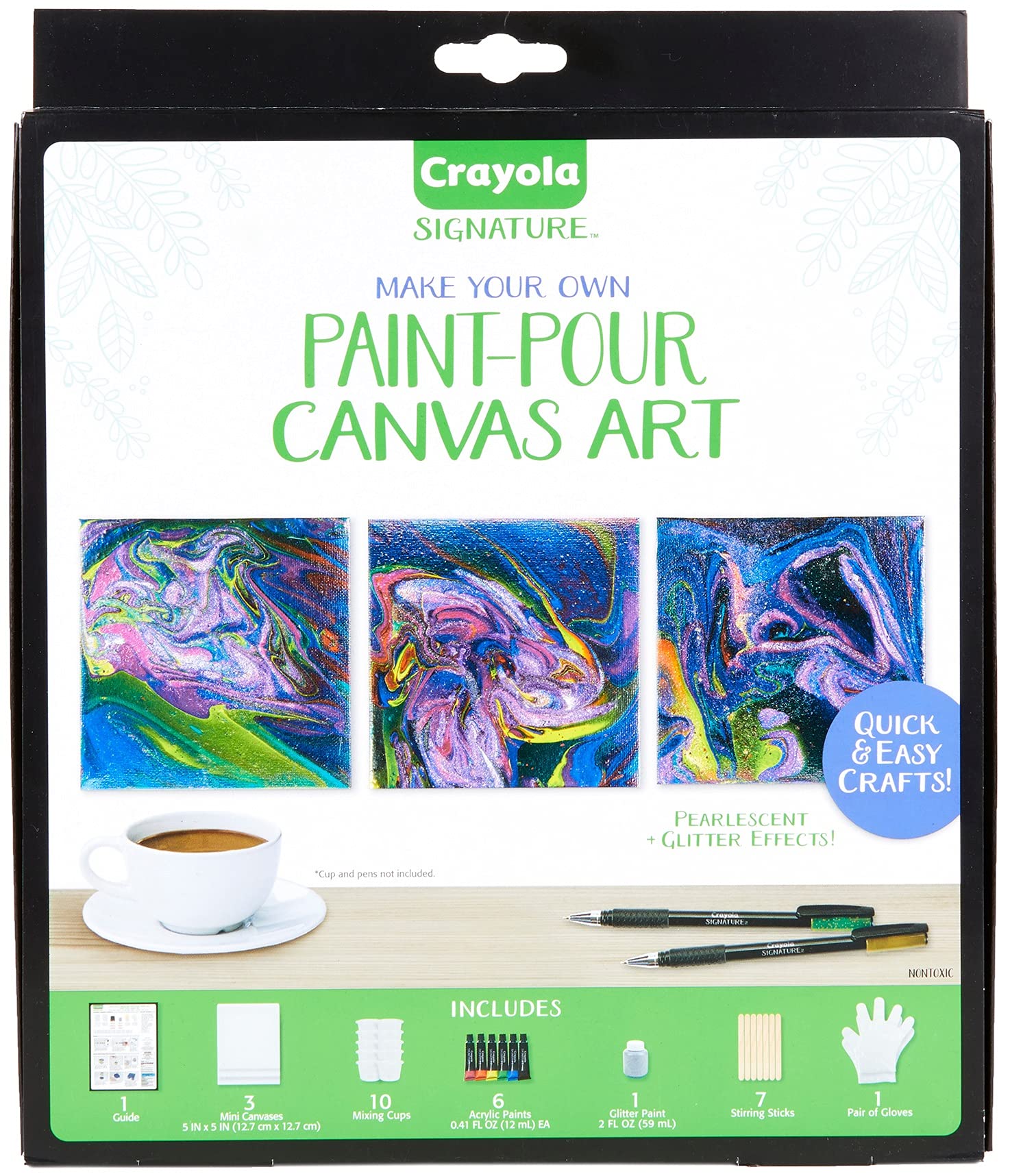 29-Piece Crayola Paint-Pour Canvas Art Painting Kit $7.56 + Free Shipping w/ Prime or on $35+