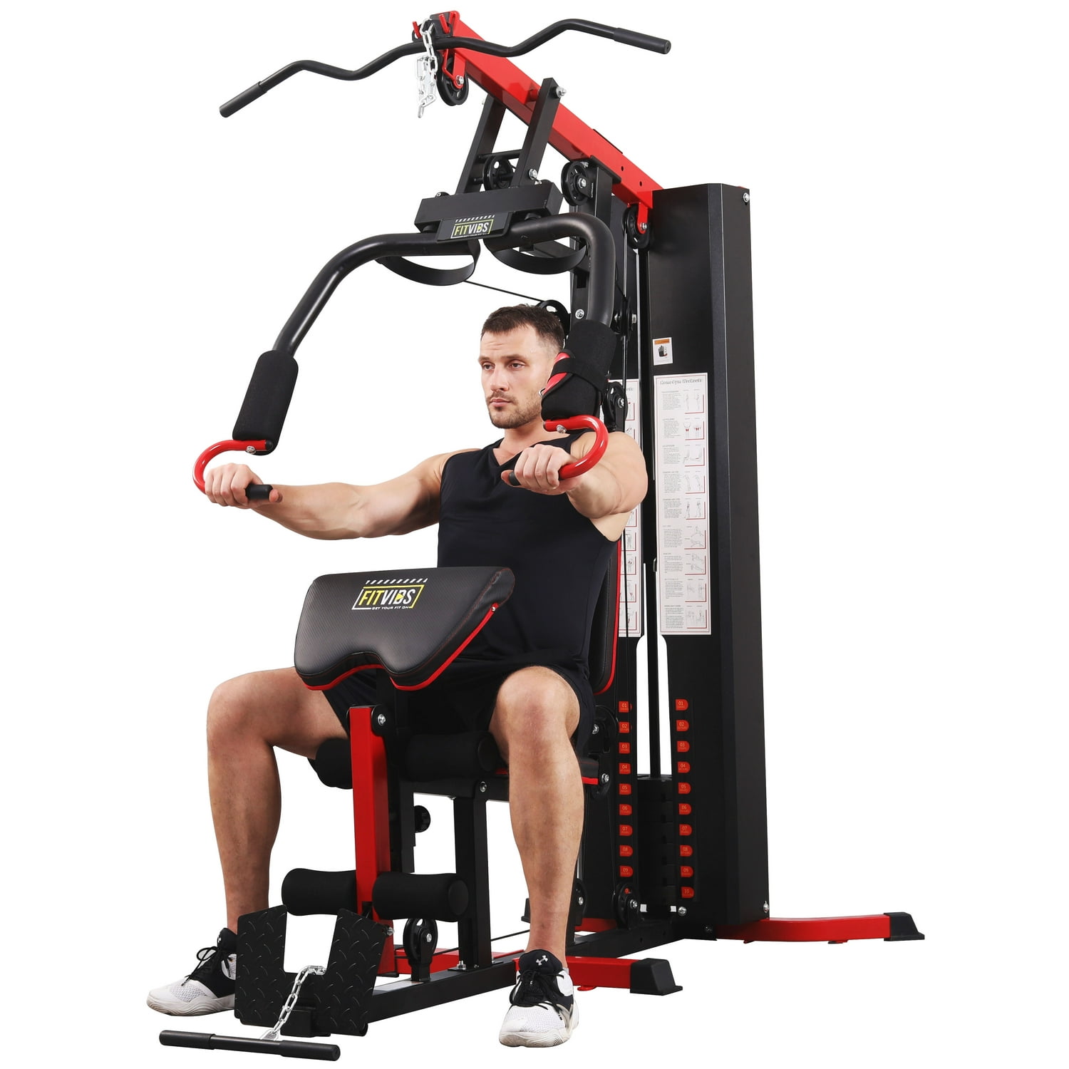 Fitvids LX750 Home Gym System Workout Station (330 Lbs of Resistance, 122.5 Lbs Weight Stack) w/ Installation Video $280 + Free Shipping