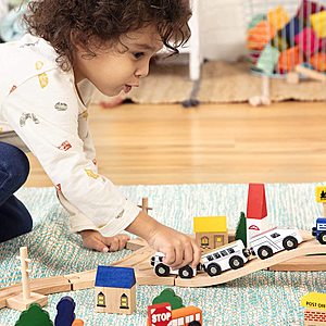 Battat deluxe wooden train cheap set