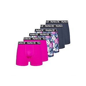 Hurley Men's One and Only Boxer Briefs 6-Pack for $18