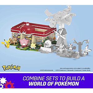 MEGA Pokemon Building Toy Kit Kanto Region Team with 4 Figures (130 Pieces)  for Kids 