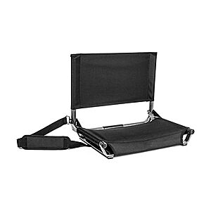 Woot Appsclusive: 20" Cascade Mountain Portable Folding Tech Stadium Seat (Black, Extra Wide) $  21 + Free Shipping w/ Prime
