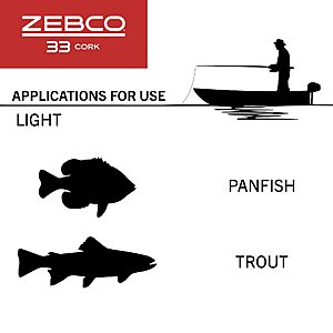 5'Zebco 33 Cork Micro Spincast Reel and 2-Piece Fishing Rod Combo (Black)  $18.87 + Free Shipping w/ Prime or on $35+
