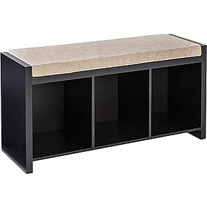 37" Honey-Can-Do 3-Cube Cubby Storage Bench w/ Cushion $  44 + Free Shipping w/ Prime