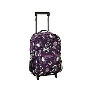Rockland Luggage: 17" Double Handle Rolling Backpack (Various Colors) from $  10, 2-Piece Fashion Softside Upright Expandable Luggage (26 Colors) $  26 + Free Shipping w/ Prime