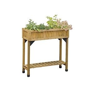 Vegtrug: 4-Pocket Slimline Cedar Herb Garden Planter $45, 8-Pocket Customizable Cedar Herb Garden Planter w/ Shelf $60 + Free Shipping w/ Prime
