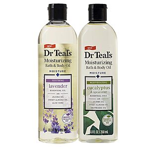 2-Piece 8.8-Oz Dr Teal's Bath & Body Oil Fit Set (Soothing Lavender and Rejuvenating Eucalyptus/Spearmint $9.85 + Free Shipping w/ Prime or on $35+