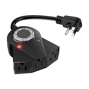 Brightown 3-Outlet Outdoor Waterproof Light Timer  + Free Shipping w/ Prime