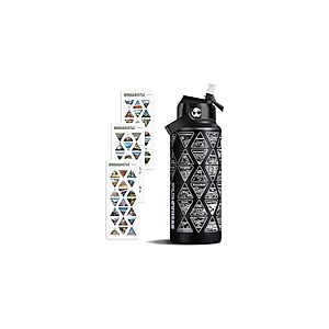 32-Oz National Parks Water Bottle w/ Bucket List Stickers (Black, White) $14.99 + Free Shipping w/ Prime