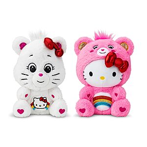 2-Pack 10" Care Bears Hello Kitty Loves Cheer Bear $9.99 ($5.00 each) + Free Shipping w/ Prime or on $35+