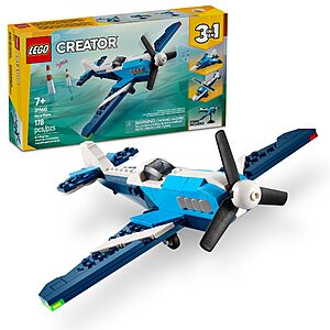 178-Piece LEGO Creator 3-in-1 Aircraft Race Plane Building Kit $9.60 