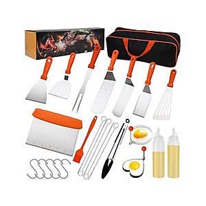 26-Piece Grill and Griddle BBQ Accessories Kit $14.99 + Free Shipping w/ Prime