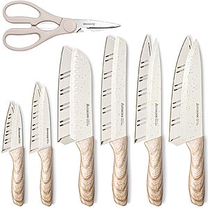 13-Piece Astercook Ceramic Coated Stainless Steel Knife Set .65