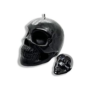 5" Wick Works Skull Candle w/ Melt Reveal Inner Glass Skull (Black) $19.99 + Free Shipping w/ Prime