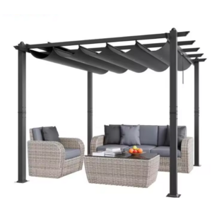 10' x 13' Vevor Aluminum Pergola w/ Retractable Canopy $189 + Free Shipping