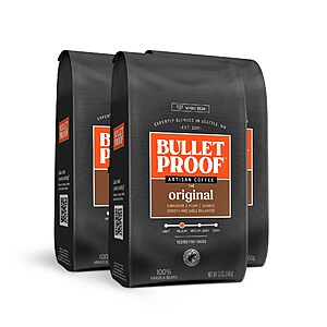 3-Pack 12-Oz Bulletproof Original Medium Roast Clean Whole Bean Coffee  $25.90 ($8.63 each)  w/ S&S + Free Shipping w/ Prime or on $35+