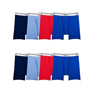 8-Pack Fruit of the Loom Men's Lightweight Active Cotton/ Polyester Blend Boxer Briefs (Assorted, Small - X-Large) $12.54 + Free Shipping w/ Prime or on $35+