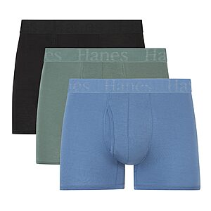 3-Pack Hanes Originals Viscose from Bamboo Supersoft Boxer Briefs (Black/Green/Blue, Sizes S-XXL) $8.88 + Free Shipping w/ Prime or on $35+
