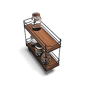 2-Pack Home Zone Living 2-Tier Pull Out Cabinet Organizer (7.5