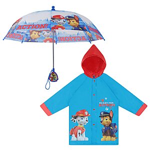 Nickelodeon Paw Patrol Raincoat and Umbrella Rainwear Set (2-3T, 4-5T, 6-7) $15.99 + Free Shipping w/ Prime or on $35+