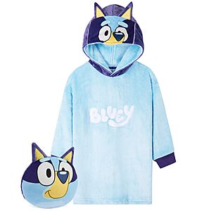 Bluey Kids' Wearable Blanket Hoodie / Cushion $17 