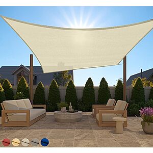 10' x 13' Gorilla Grip Heavy Duty Rectangle Sun Shade Sail (Butter Cream) $16.09 + Free Shipping w/ Prime or on $35