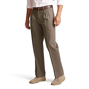 Dockers Men's Classic Fit Signature Khaki Lux Cotton Pleated Stretch Pants (Dark Pebble) $17.49 + Free Shipping w/ Prime or on $35