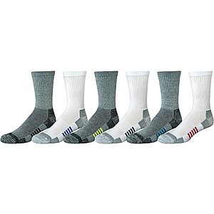 6-Pair Amazon Essentials Men's Athletic Crew Socks (Grey/White) from $4.20 