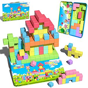 40-Piece Goodtiles Travel Magnetic Mini Blocks w/ Metal Storage Box  $9.99 + Free Shipping w/ Prime or on $35+