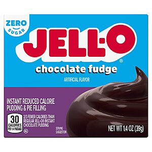 6-Pk 1.4-Oz Jell-O Sugar Free Chocolate Fudge Pudding Mix $3 w/ S&S
