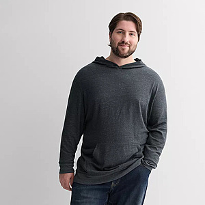 Sonoma Goods For Life Big & Tall  Double-Knit Hoodie (Black Texture) $7.91 + Free Shipping on $49+