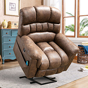 Latitude Run Power Lift Recliner Chair w/ Heat & Massage (Brown) $375 + Free S/H