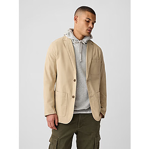 Men's Cotton Twill Blazer Jacket (Iconic Khaki) $22.50 & More + Free S/H $50+ Orders