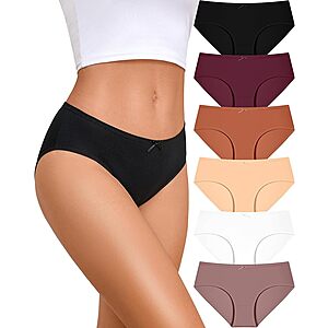 6-Pk Ready To Love Women's Cotton Hipster Panties (Assorted Colors) from